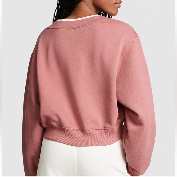 PINK Victoria’s Secret Premium Fleece V-Neck Pullover - Picture 2 of 6